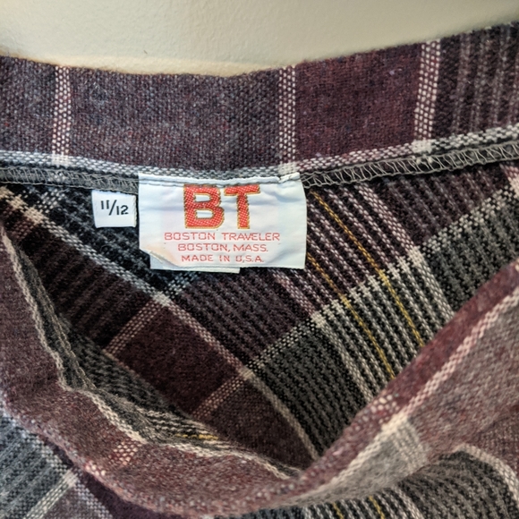 Wool Plaid Midi Skirt - Picture 2 of 3